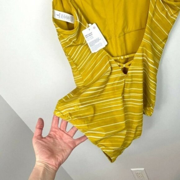 NWT Lululemon Salt-Laced One-Piece Swimsuit Yellow 10 New With Tags Swim Boho - Picture 7 of 10